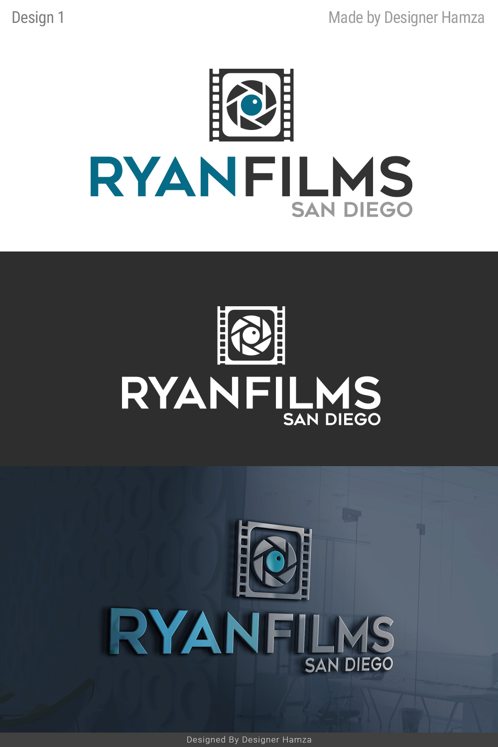 Logo Design by Designer Hamza for Ryan Films San Diego | Design #17092575