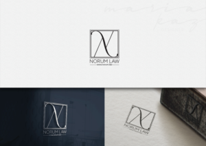 N (stylized), Norum Law or Norum Law LLC, Optionally: www.norum.law | Logo Design by maria-kaz