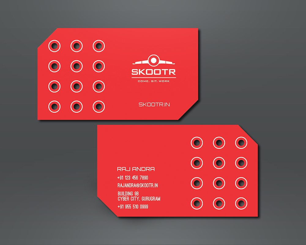 Business Card Design by Studio 17 for skootr global pvt. ltd. | Design #16942759