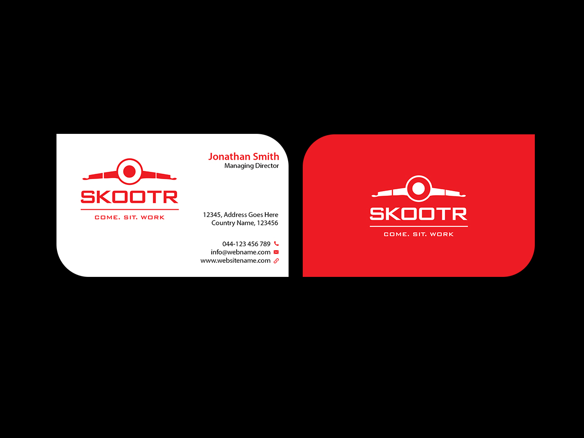 Business Card Design by Creations Box 2015 for skootr global pvt. ltd. | Design #16908736