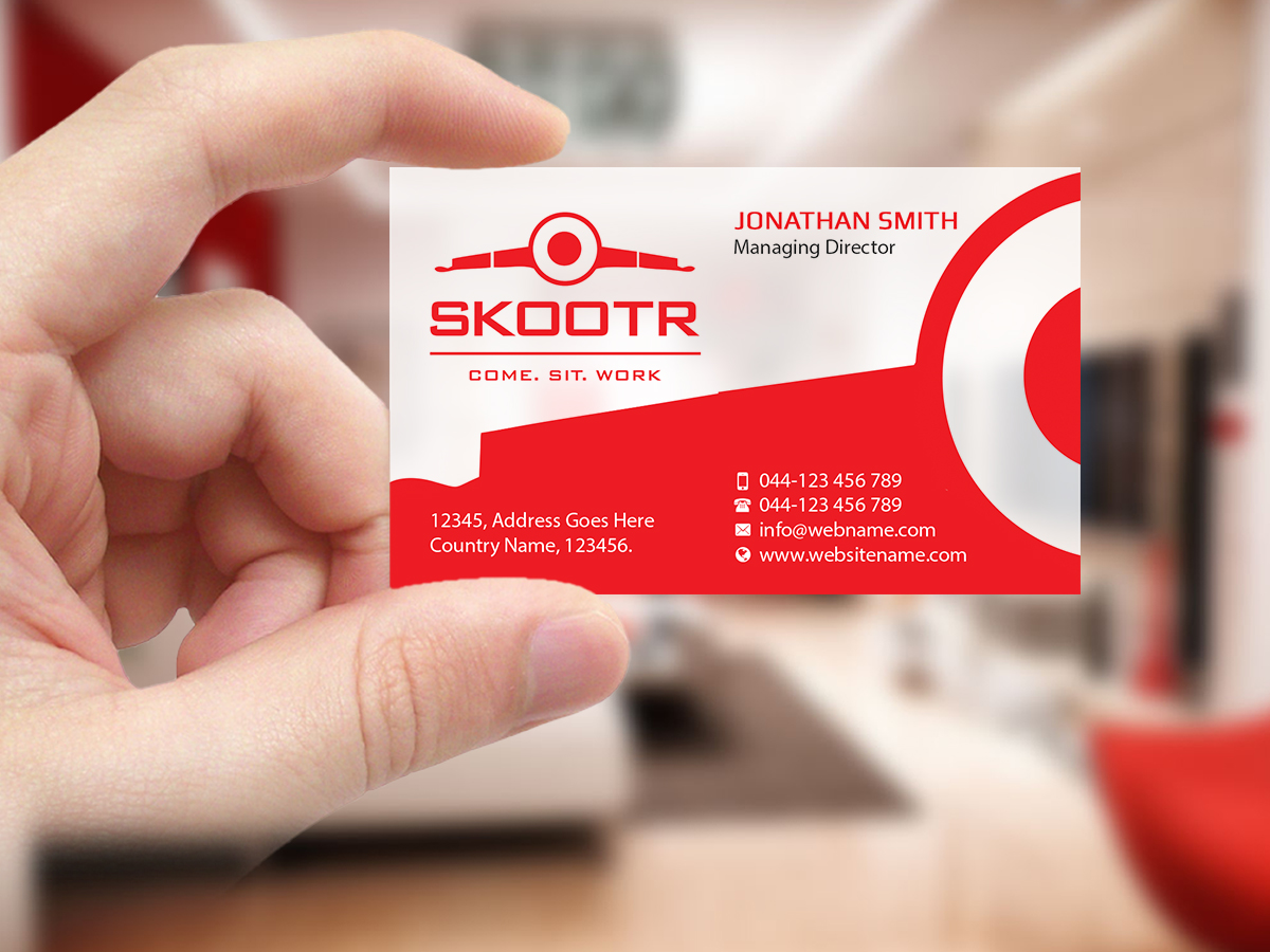 Business Card Design by Creations Box 2015 for skootr global pvt. ltd. | Design #16908748