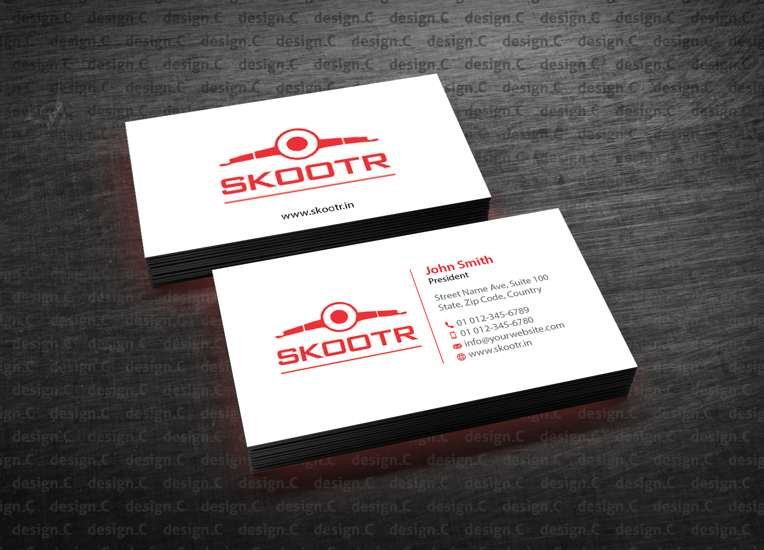 Diseño de Tarjeta de Presentación por design_C. para skootr global pvt. ltd. | Diseño #16902133