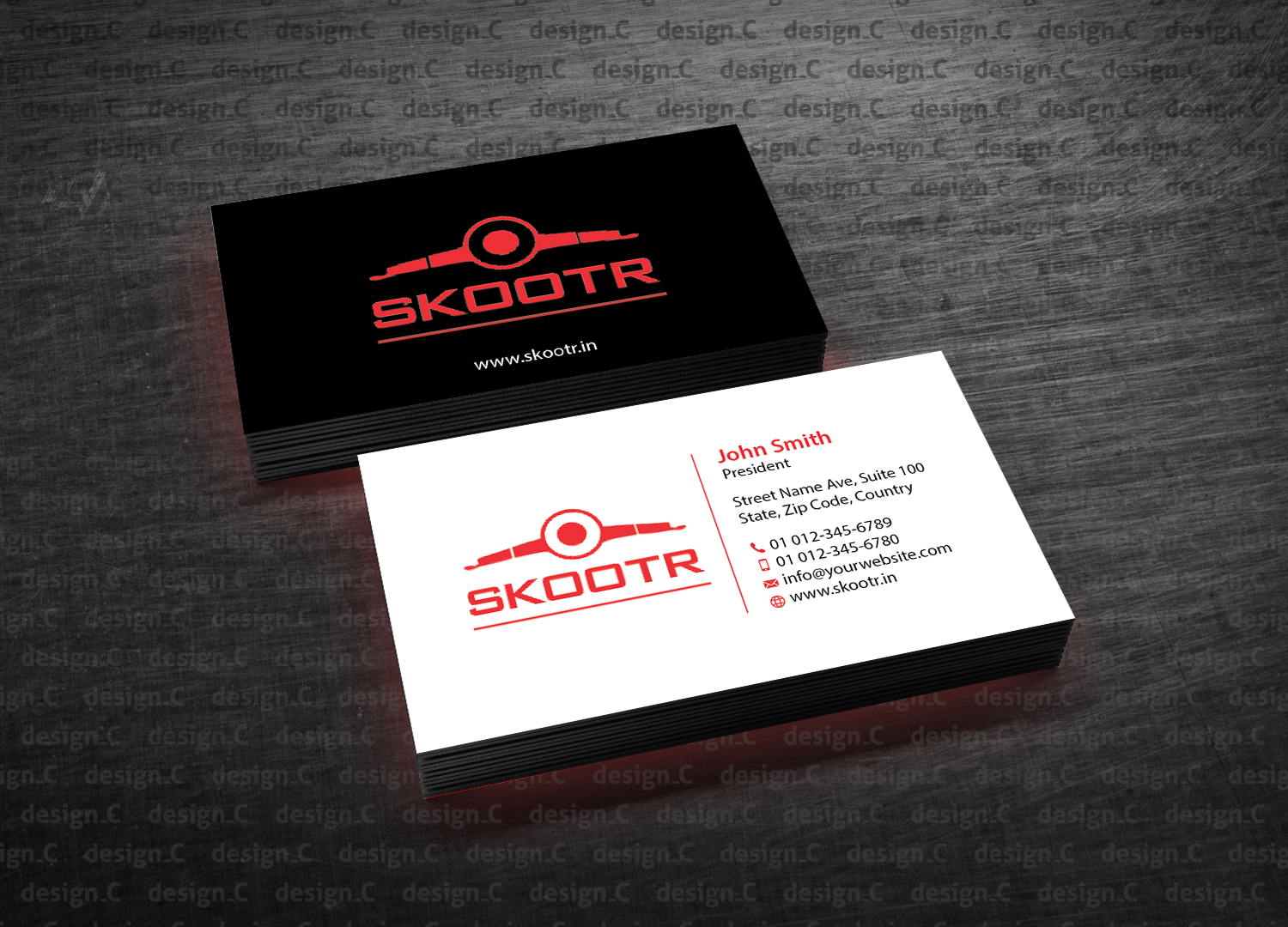 Design de Carte de Visite par design_C. pour skootr global pvt. ltd. | Design #16902309