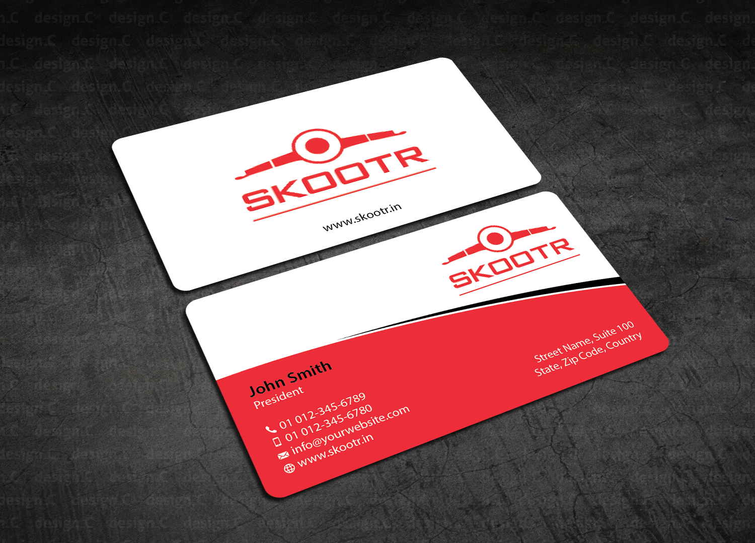 Design de Carte de Visite par design_C. pour skootr global pvt. ltd. | Design #16902500
