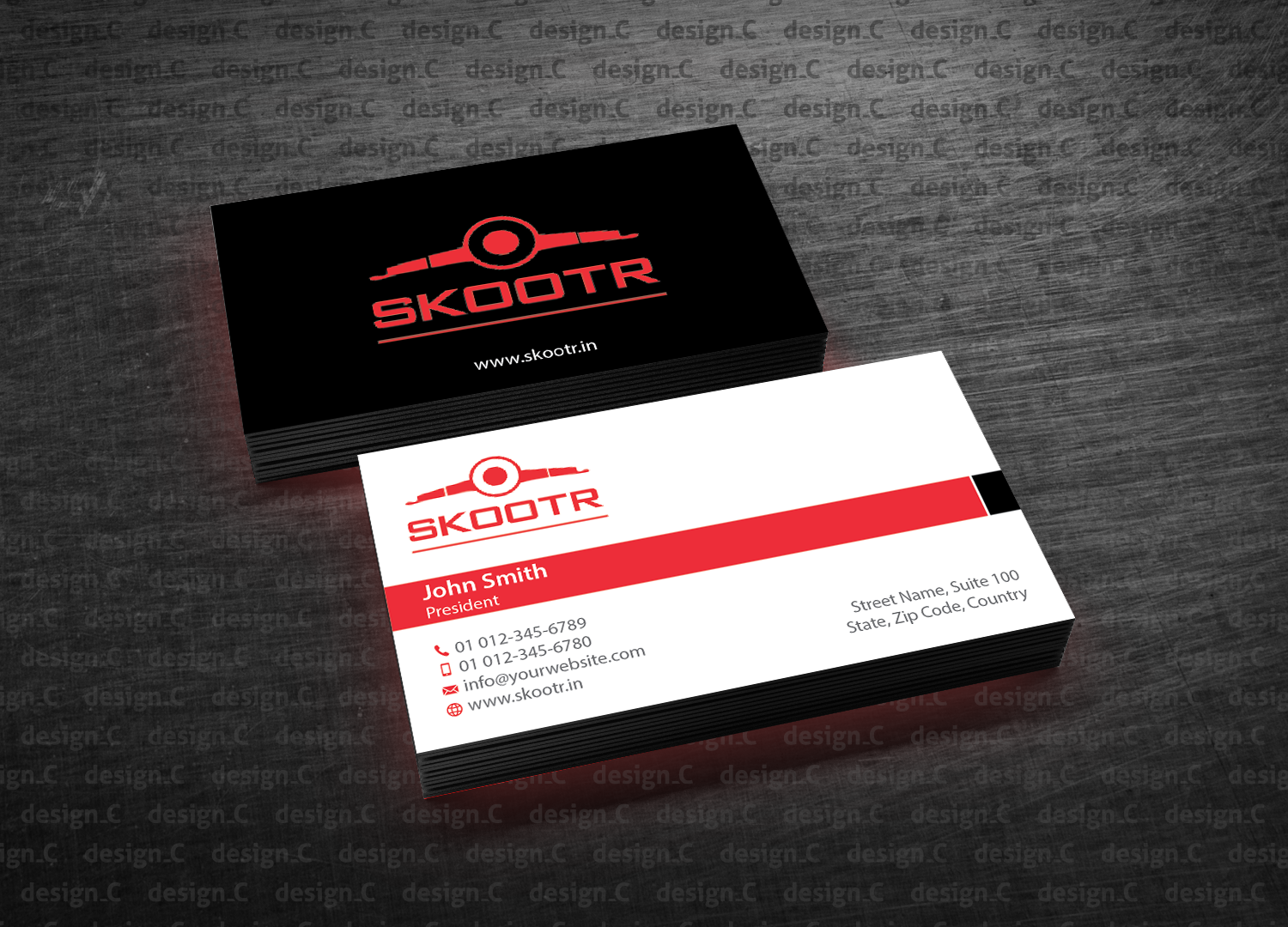 Business Card Design by design_C. for skootr global pvt. ltd. | Design #16903064