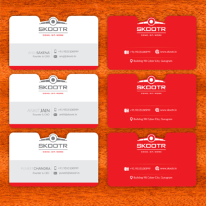 Business Card Design by The Print Shop for skootr global pvt. ltd. | Design #16913653
