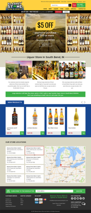Web Design by RupalTechno for Blarney Stone Wine & Spirits | Design: #16956742