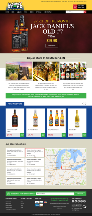 Web Design by RupalTechno for Blarney Stone Wine & Spirits | Design: #16956989