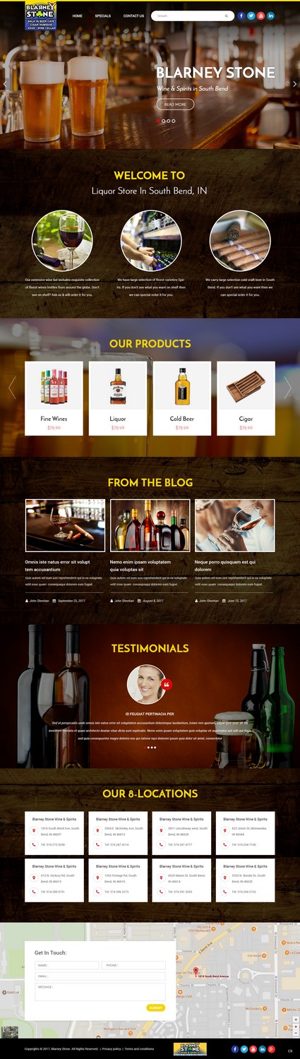 Web Design by pb for Blarney Stone Wine & Spirits | Design #16905150