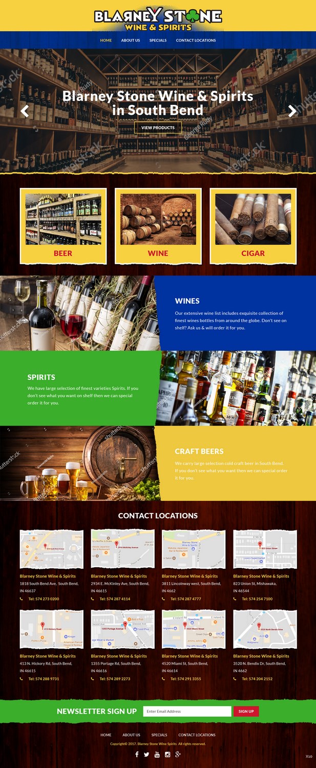 Diseño Web por pb para Blarney Stone Wine & Spirits | Diseño #16905151