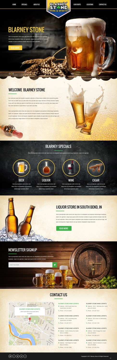 Web Design by pb for Blarney Stone Wine & Spirits | Design #16905153