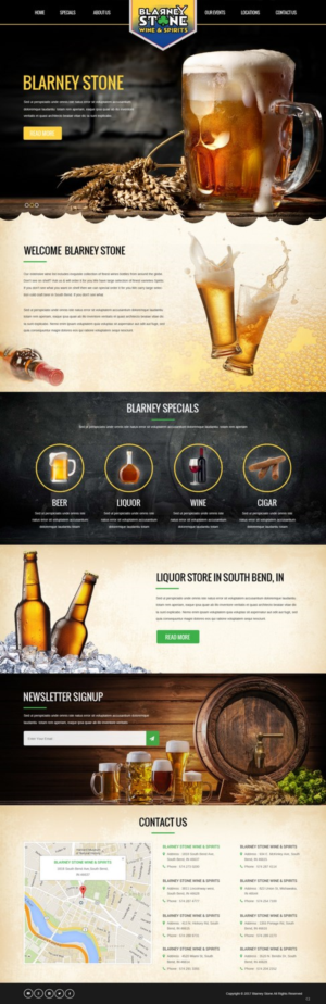 Web Design by pb for Blarney Stone Wine & Spirits | Design: #16905153