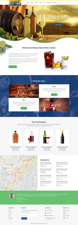 Web Design by pb for Blarney Stone Wine & Spirits | Design: #16905154