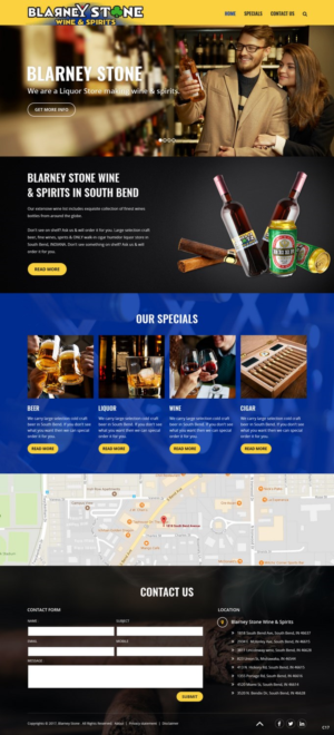 Web Design by pb for Blarney Stone Wine & Spirits | Design: #16905161