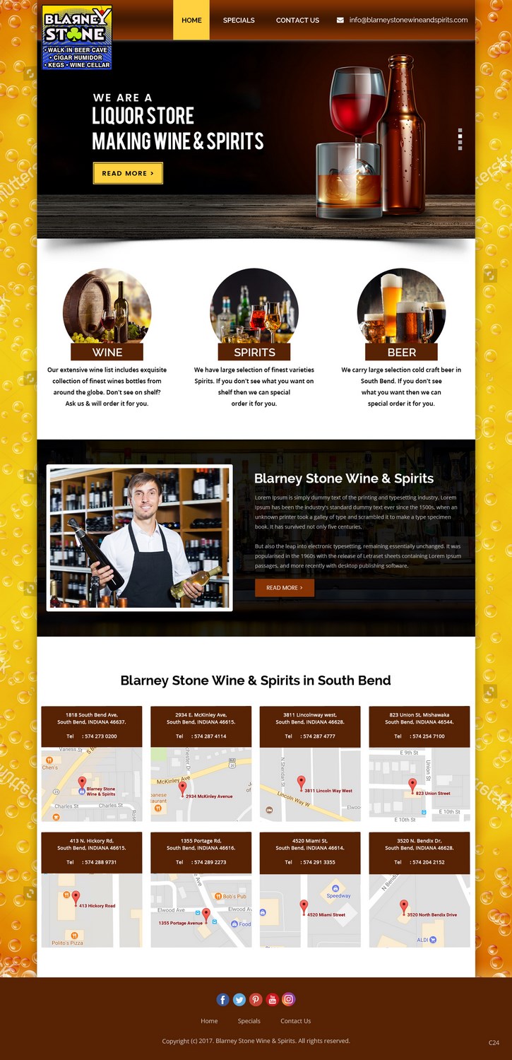 Web Design by pb for Blarney Stone Wine & Spirits | Design #16905162