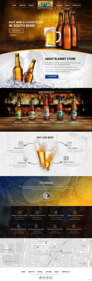 Web Design by pb for Blarney Stone Wine & Spirits | Design: #16905163