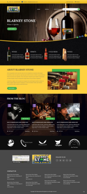 Web Design by pb for Blarney Stone Wine & Spirits | Design: #16908230