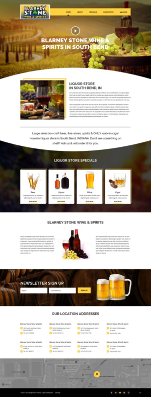 Web Design by pb for Blarney Stone Wine & Spirits | Design: #16908231