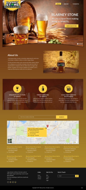 Web Design by pb for Blarney Stone Wine & Spirits | Design: #16908232