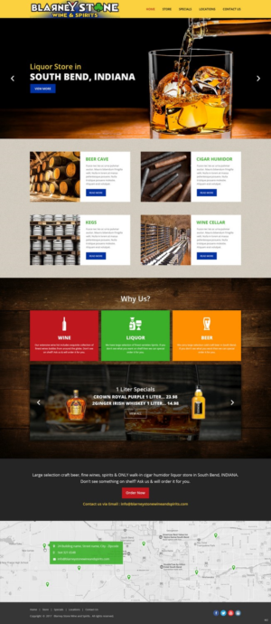 Web Design by pb for Blarney Stone Wine & Spirits | Design: #16908233