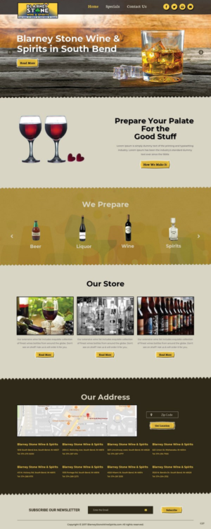 Web Design by pb for Blarney Stone Wine & Spirits | Design: #16916714