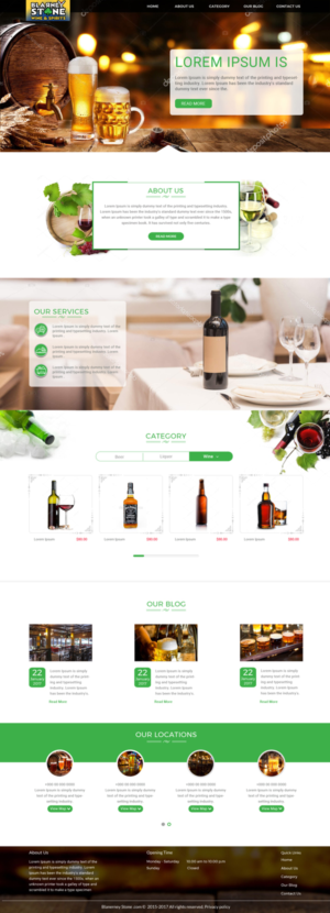 Web Design by Sujit Banerjee for Blarney Stone Wine & Spirits | Design: #16940078
