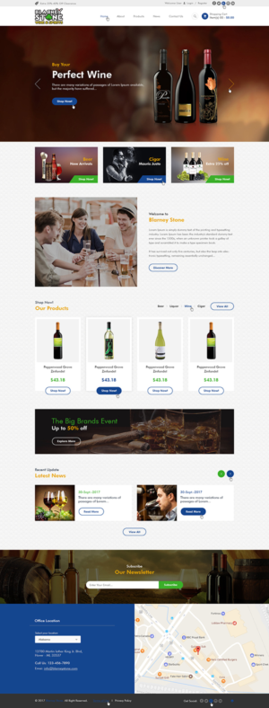 Web Design by Ved Web Services for Blarney Stone Wine & Spirits | Design: #16928884