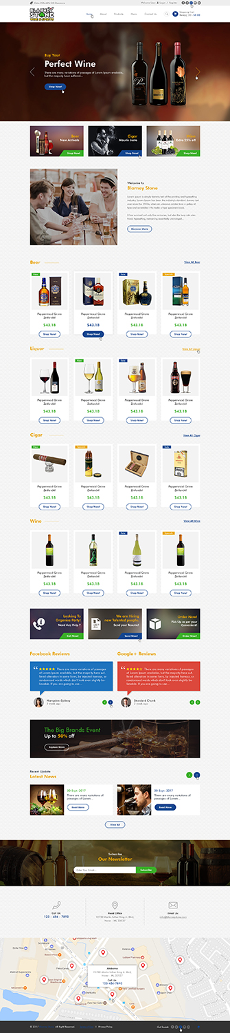 Web Design by Ved Web Services for Blarney Stone Wine & Spirits | Design: #17009490