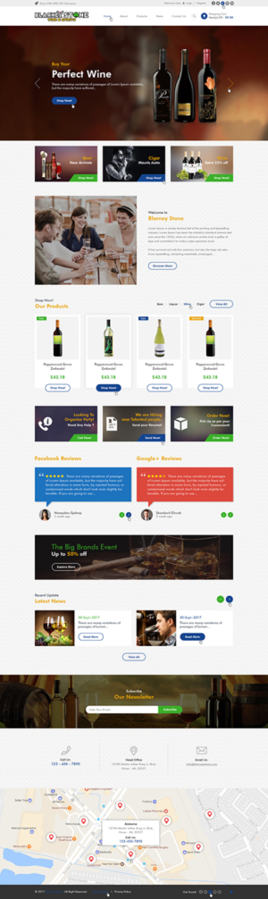 Web Design by Ved Web Services for Blarney Stone Wine & Spirits | Design: #17031613