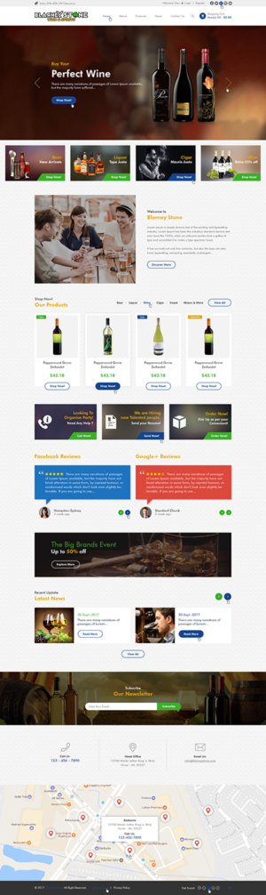 Web Design by Ved Web Services for Blarney Stone Wine & Spirits | Design: #17046389