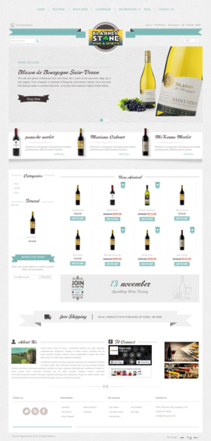 Web Design by rayhansumon for Blarney Stone Wine & Spirits | Design: #16921123