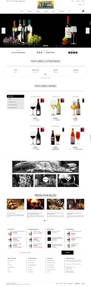 Web Design by rayhansumon for Blarney Stone Wine & Spirits | Design: #16921133