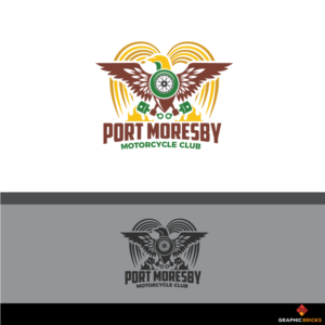 Port Moresby MC or Port Moresby Motorcycle Club | Logo Design by Graphic Bricks