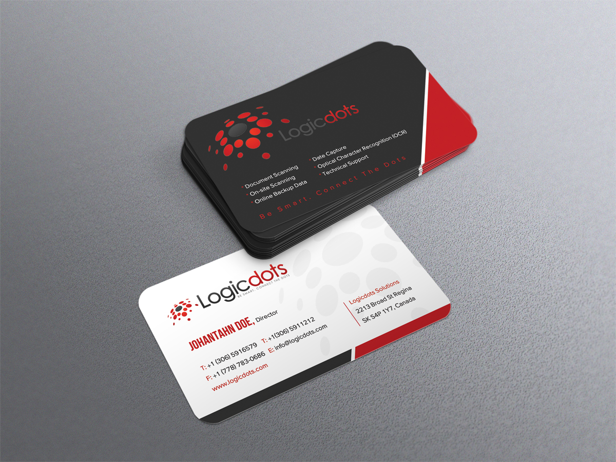 Business Card Design by diRtY.EMM for Logicdots  Solutions | Design #2692169