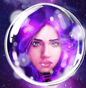SPACE WOMAN ILLUSTRATION WITH MERMAID COLORS | Diseño Con Ilustración por Gabriel T. Marques