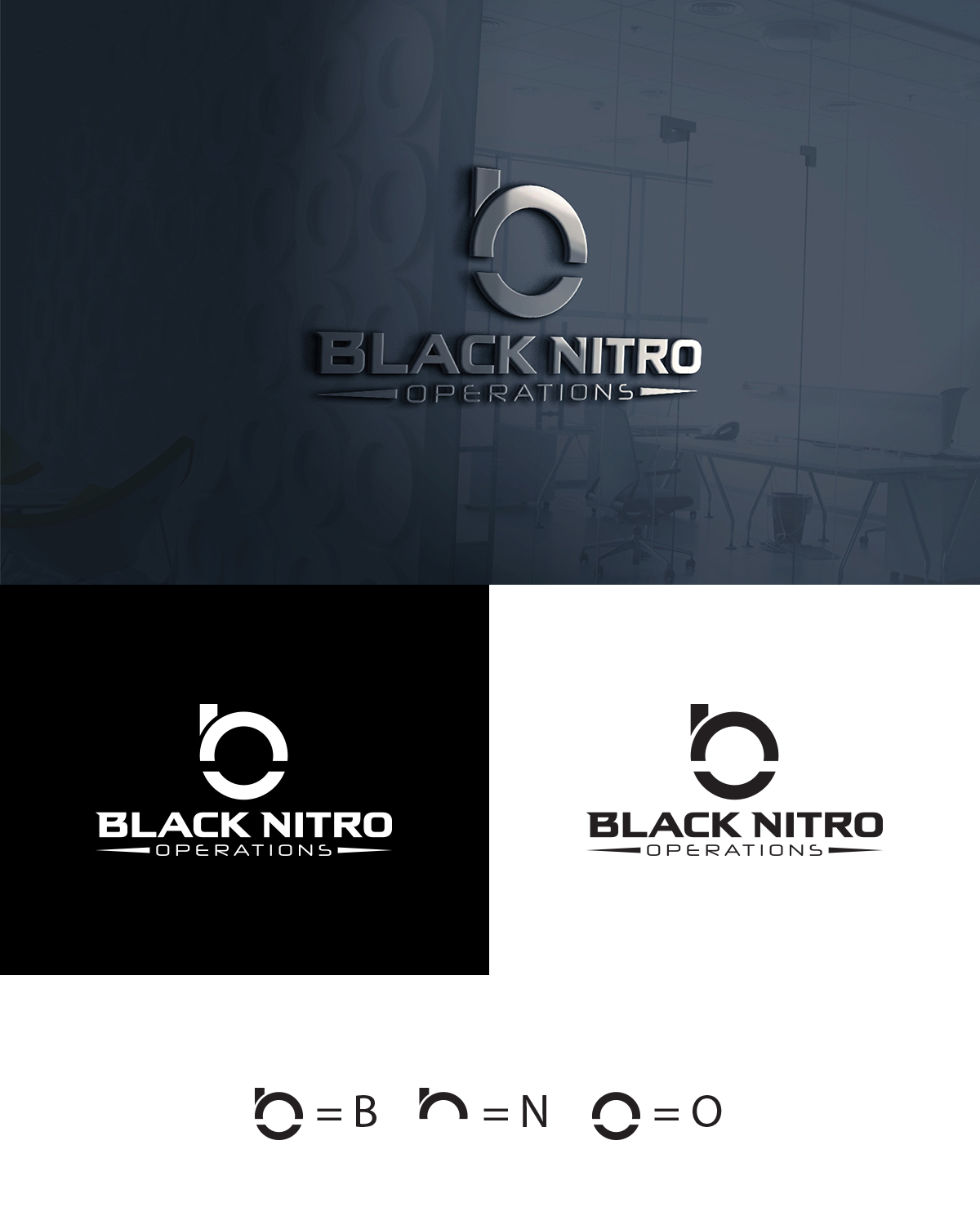 Logo Design by Burraq Creatives for Black Nitro Operations | Design #16994360