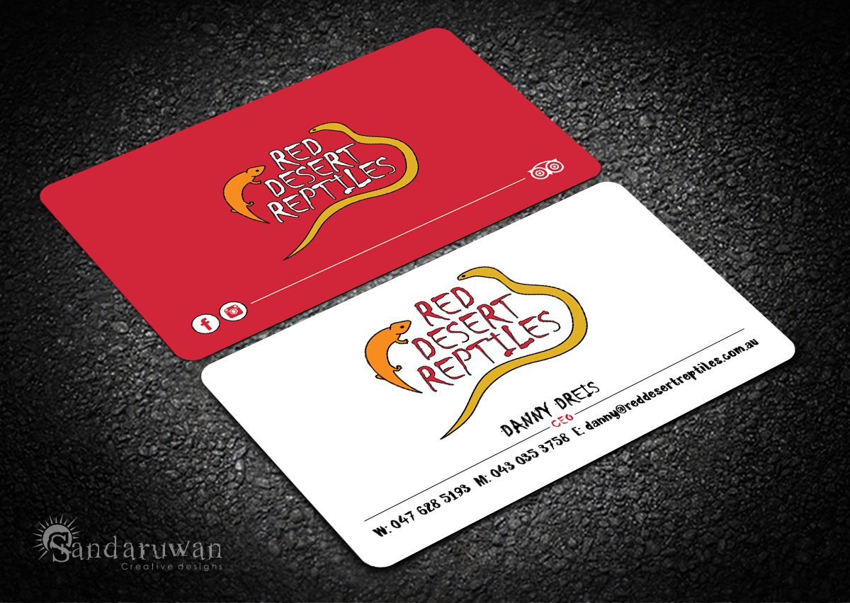 Business Card Design by Sandaruwan for Red Desert Reptiles | Design #16936240