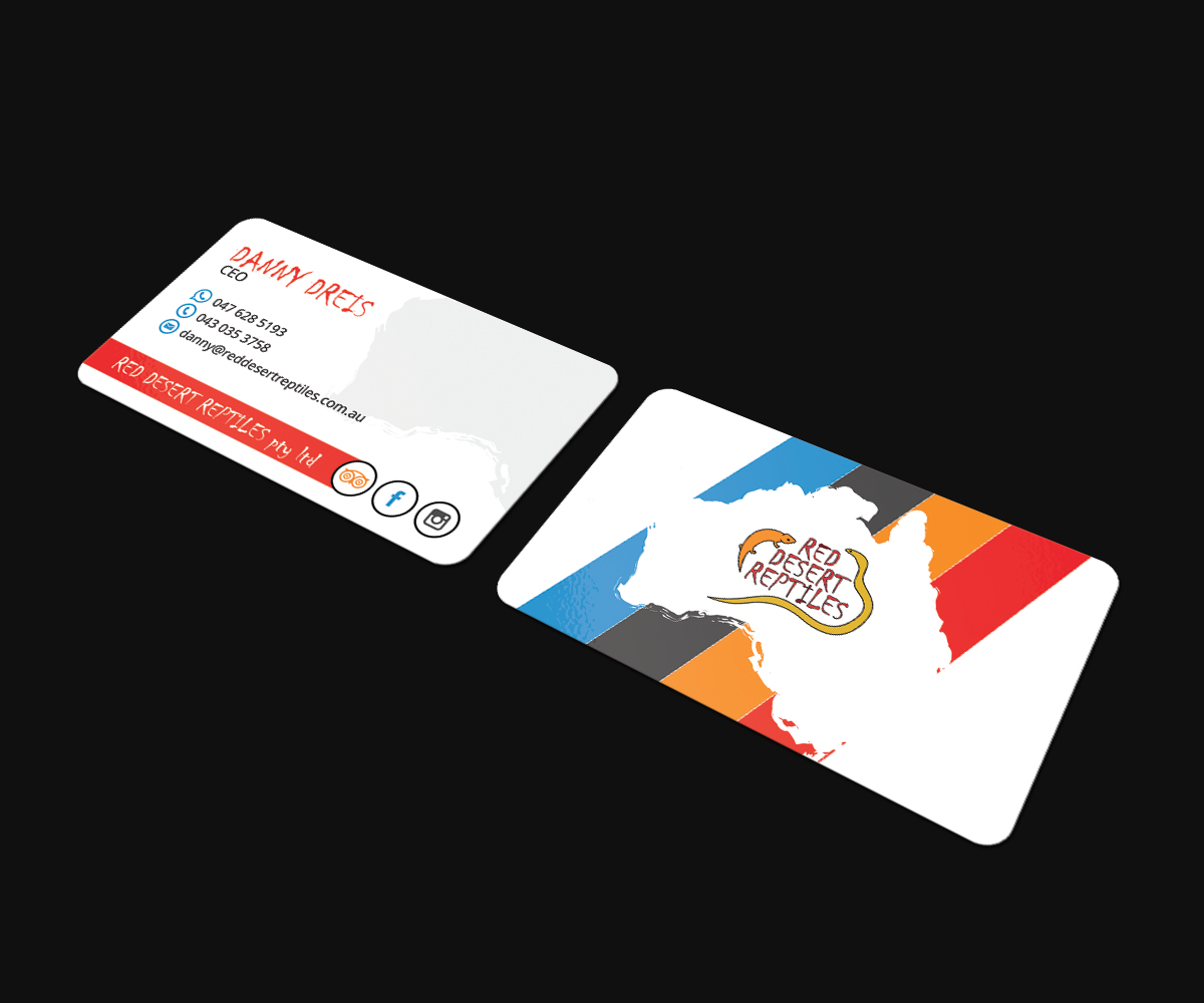 Business Card Design by JK18 for Red Desert Reptiles | Design #16930185