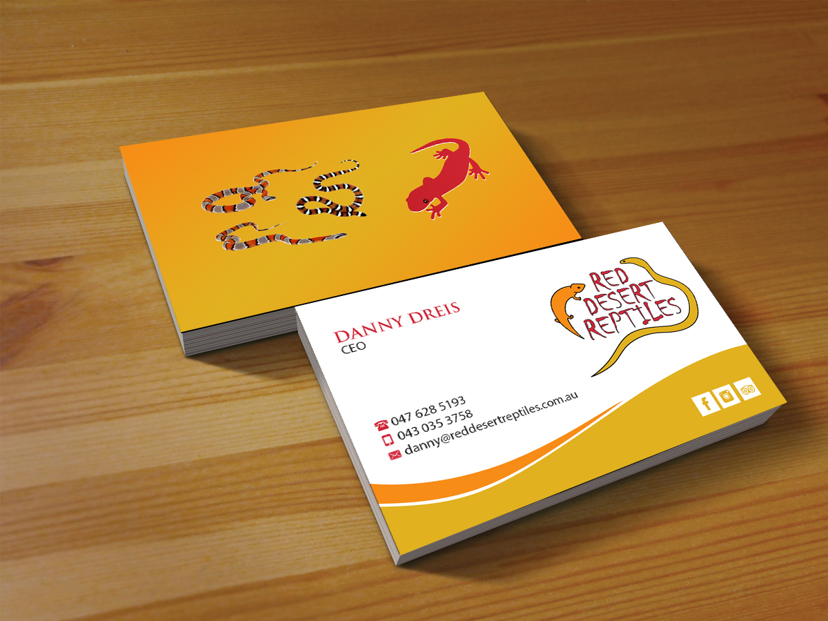 Diseño de Tarjeta de Presentación por Creations Box 2015 para Red Desert Reptiles | Diseño #16935137