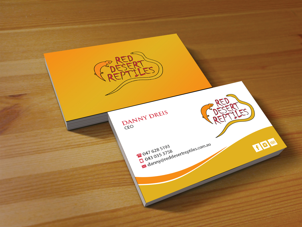 Diseño de Tarjeta de Presentación por Creations Box 2015 para Red Desert Reptiles | Diseño #16935139