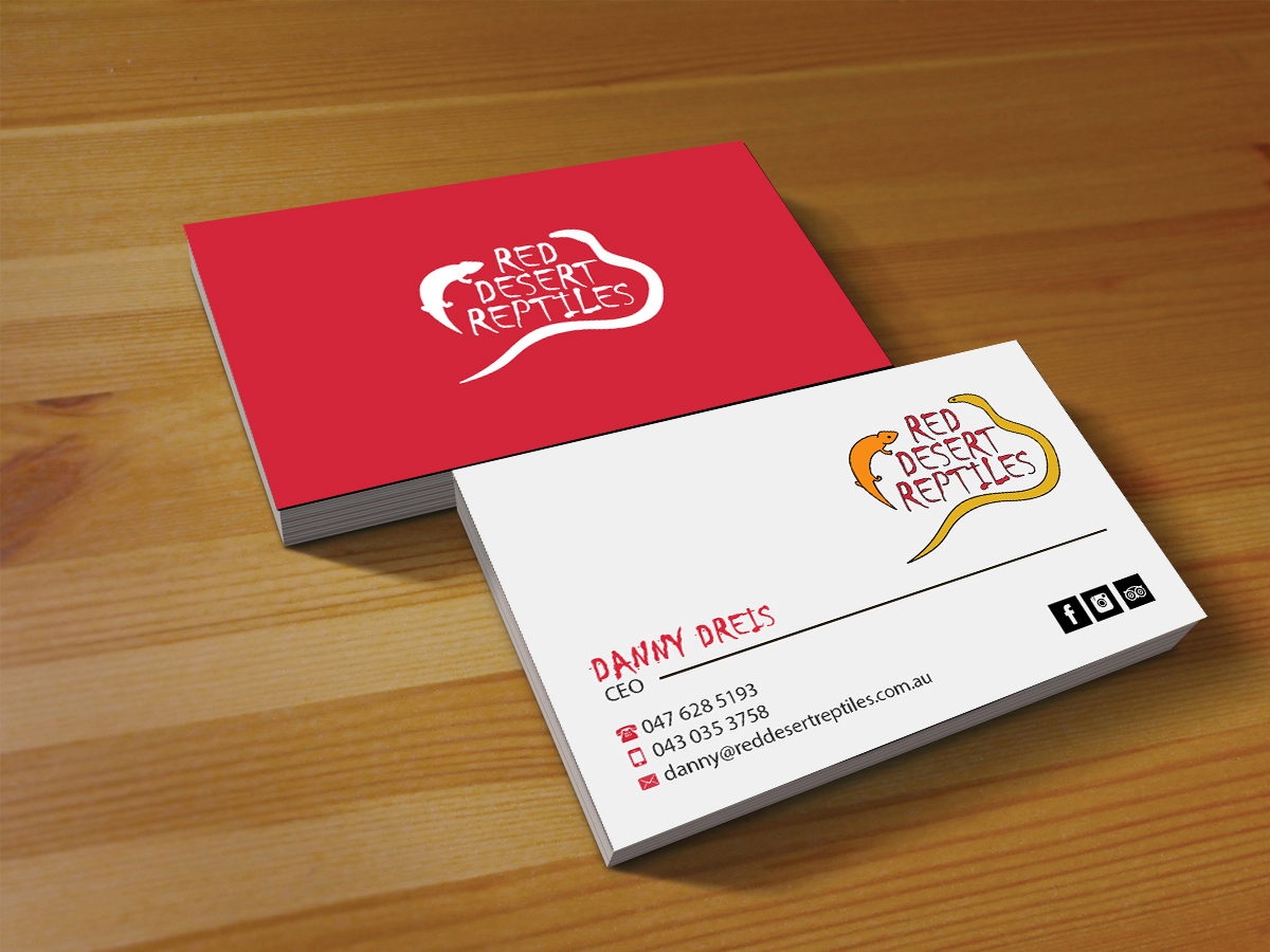 Business Card Design by Creations Box 2015 for Red Desert Reptiles | Design #16935157