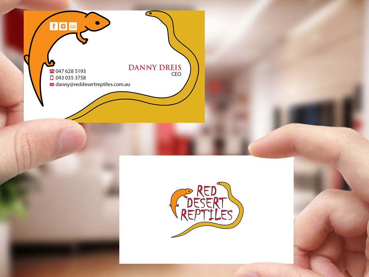 Business Card Design by Creations Box 2015 for Red Desert Reptiles | Design #16935162