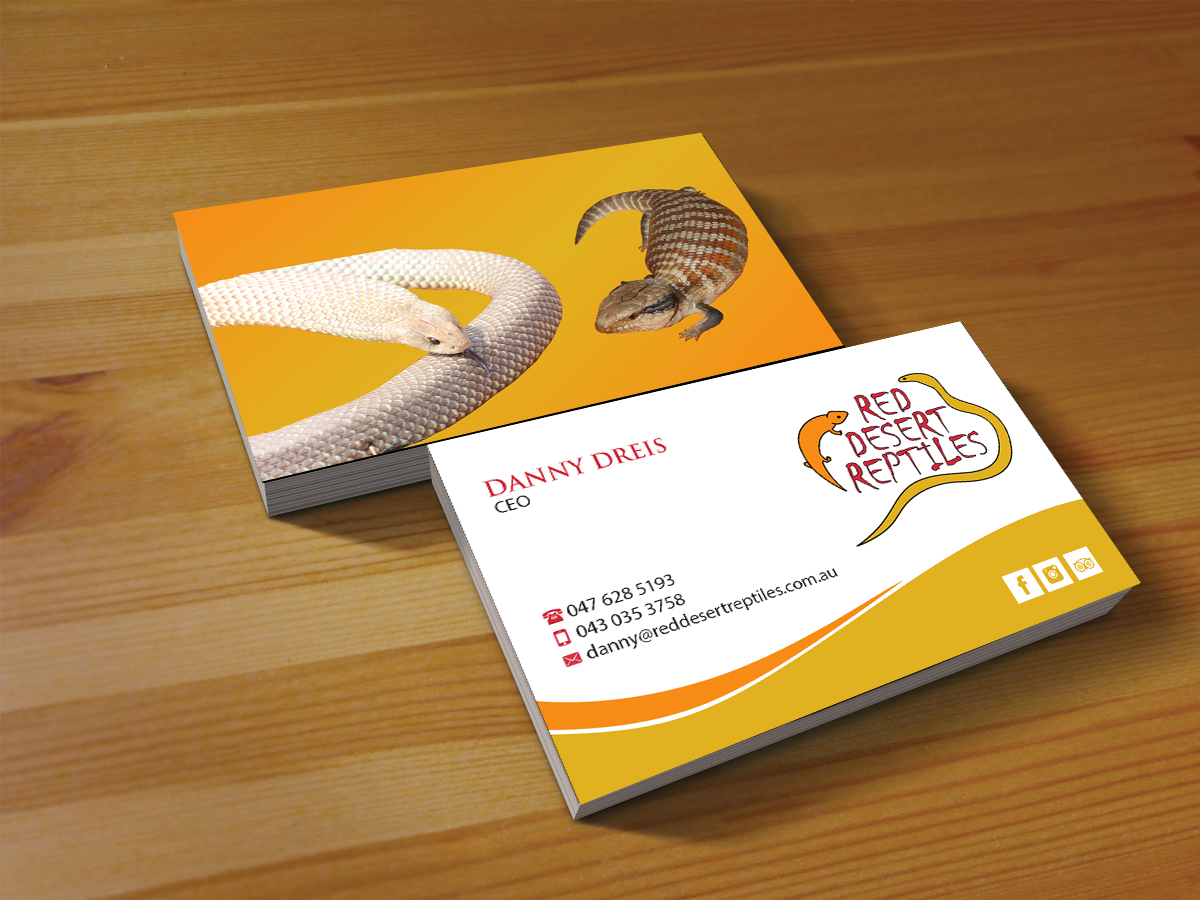 Design de Carte de Visite par Creations Box 2015 pour Red Desert Reptiles | Design #17039754