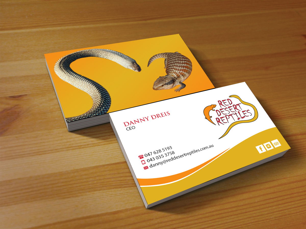 Design de Carte de Visite par Creations Box 2015 pour Red Desert Reptiles | Design #17039756