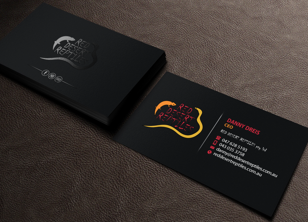 Diseño de Tarjeta de Presentación por Brand aid para Red Desert Reptiles | Diseño #16931437