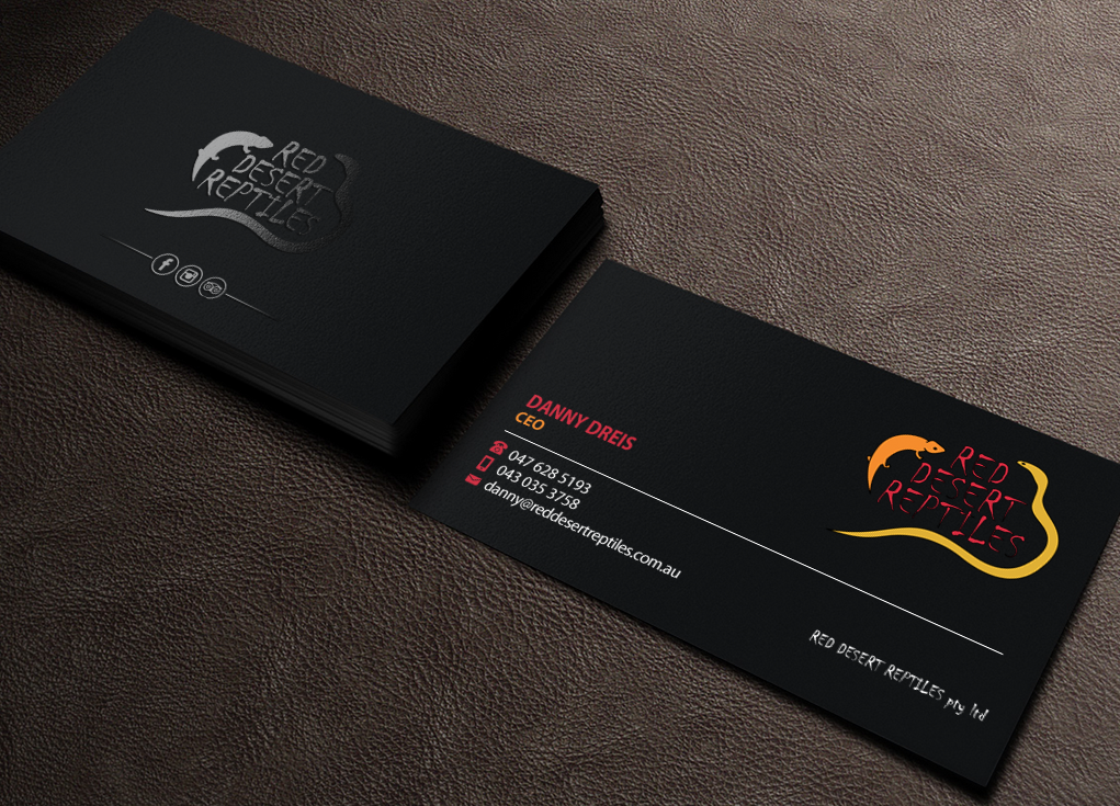 Diseño de Tarjeta de Presentación por Brand aid para Red Desert Reptiles | Diseño #16931441