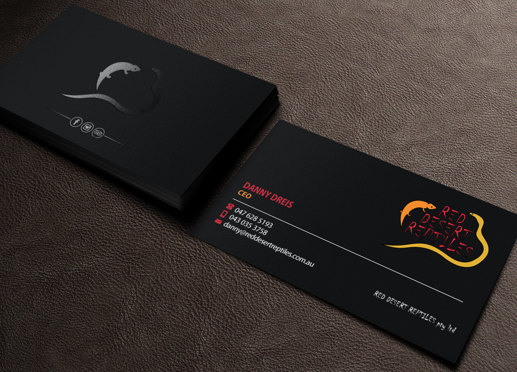 Business Card Design by Brand aid for Red Desert Reptiles | Design #16931510