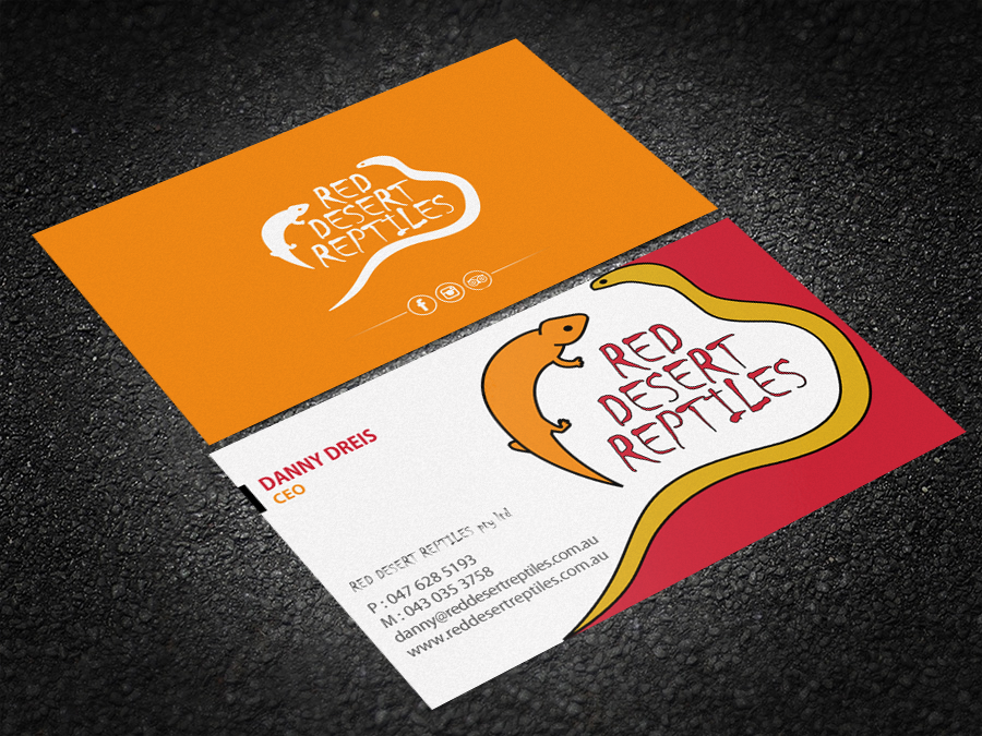 Business Card Design by Brand aid for Red Desert Reptiles | Design #16931514