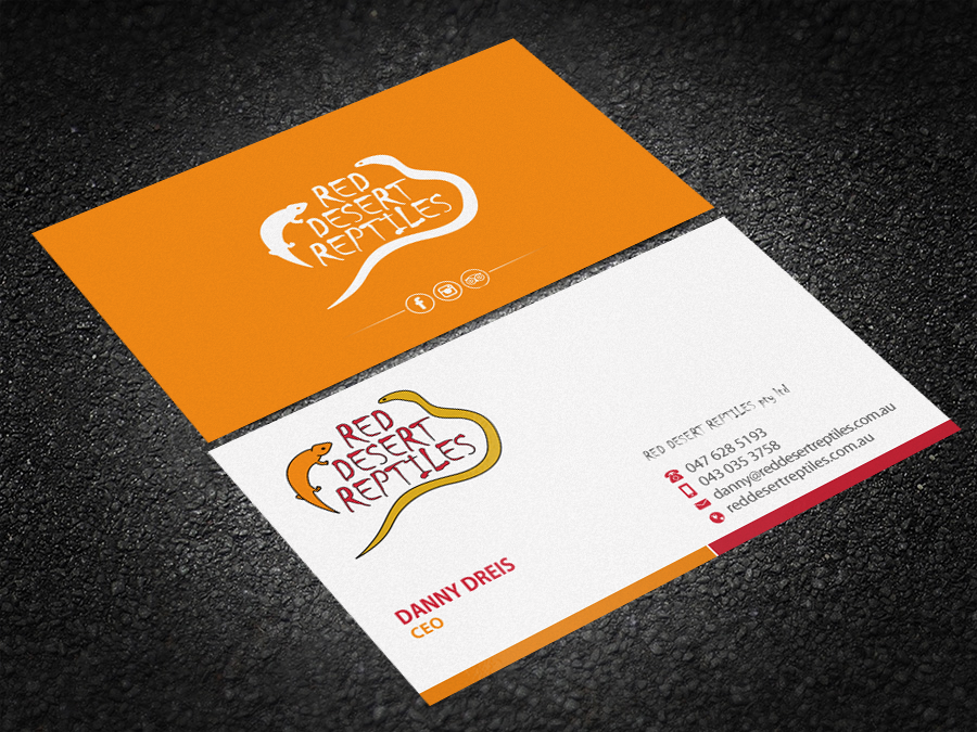 Diseño de Tarjeta de Presentación por Brand aid para Red Desert Reptiles | Diseño #16932110