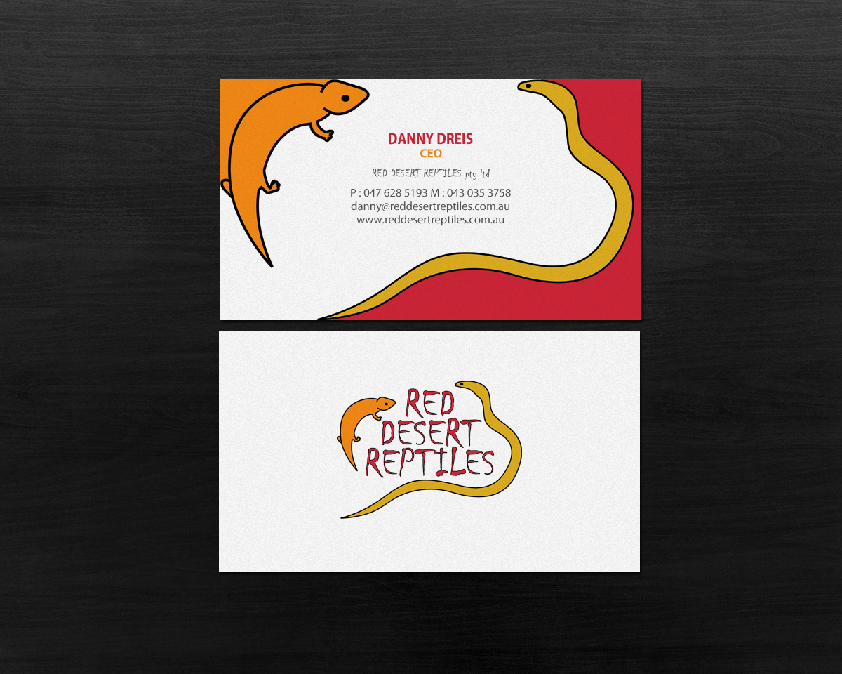 Business Card Design by Brand aid for Red Desert Reptiles | Design #16932112
